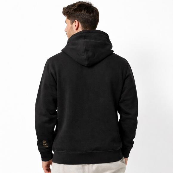OVO Men’s Hoodie Large Black Flag Logo Made in Canada 100% Cotton - Picture 2 of 9